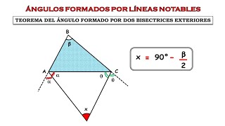 Teorema del ángulo formado por dos bisectrices exteriores [upl. by Artenehs]