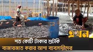 মেঘনা নদীরপাড়ে চলছে দেশীয় মাছের শুটকি উৎপাদন কার্যক্রম  Brahmanbaria News  Dry Fish  Ekhon TV [upl. by Shenan]