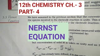 12th Chemistry Ch3Part4Nernst equationStudy with Farru [upl. by Zemaj]