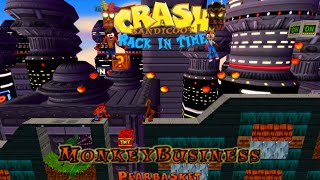 Crash Bandicoot  Back In Time Fan Game Custom Level Monkey Business By PearBasket [upl. by Mcgraw]