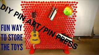 Giant DIY pin artpin press Cool toy for kids to play and put away the toys [upl. by Edson]