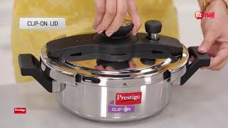 Ezmall Online Shopping  Prestige 3 Ltr Clipon Pressure Cooker [upl. by Rickert]