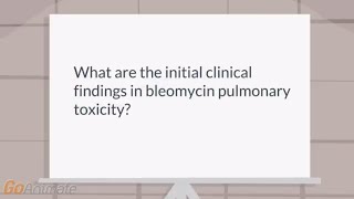 What are findings of bleomycin pulmonary toxicity [upl. by Roter]