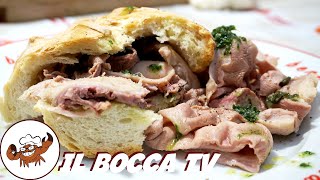 723  Lampredottone faccio il mio motto panino toscano farcito di carne brodo e salsa verde [upl. by Ailugram]