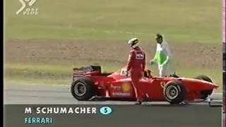 F1 Argentina 1997 Schumacher collides with Barrichello at the start DF1 [upl. by Groscr]