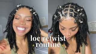 ♡ LOC RETWIST USING ALOE VERA GEL  palm rolling method  therealcholey [upl. by Anelak]