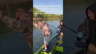 Big paddlefish paddlefish fishing bigfish monsterfish funtime viral countrylife lake boat [upl. by Ekrub]