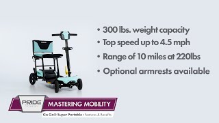 Mastering Mobility  Pride® Mobility  Go Go® Super Portable Features amp Benefits [upl. by Disario]