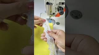 Simple triangle lace quick method quotTailorquot takes you into the garment factoryquot Sewing tips [upl. by Anelhtac]