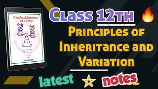 Principles of Inheritance and Variation Class 12th Biology chapter 5 NOTES  Edustudypoint [upl. by Grogan]