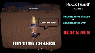 Black Desert Mobile  Getting chase in Black Sun Grandmaster Escape from whales 😭 [upl. by Finegan335]