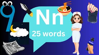 Words starts with letter NN letter words N letter phonic sound [upl. by Wanids]