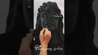 Adiyogi Isha 🔥🙏😍painting shorts viral trending reels lordshiva mahadev mahakal artist art [upl. by Htiduj]