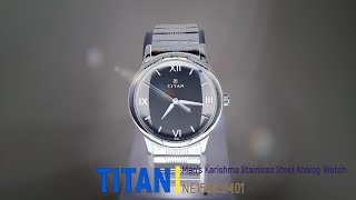 TITAN Karishma Mens Stainless Steel Analog Watch  NE1580SM01  Video unboxing tutorial amp review [upl. by Philomena61]