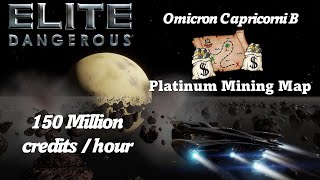 Elite Dangerous  Platinum Mining Map 150 MILLION creditshour [upl. by Ybbil]