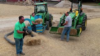 STRAW CHOPPERBLOWER MAKES QUICK WORK AFTER SEEDING HUGE LOT [upl. by Martine]