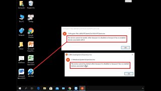The service cannot be startedeither because it is disabled or because it has no enabled devices [upl. by Kire]