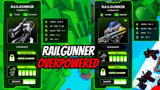 MAXING RAILGUNNERS TOP amp BOT PATH IN TDX  ROBLOX TOWER DEFENSE X [upl. by Keegan]