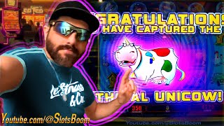 GOT THE MYTHICAL UNICOW MAX BET Invaders Return From the Planet Moolah  CASINO SLOTS BONUS [upl. by Nibroc]