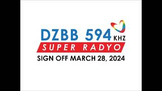 DZBBAM 594 KHz Super Radyo Sign OFF March 28 2024 [upl. by Nnaear]