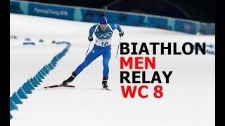 BIATHLON MEN RELAY 18032018 World Cup 8 Holmenkollen Norway [upl. by Akirdnas]