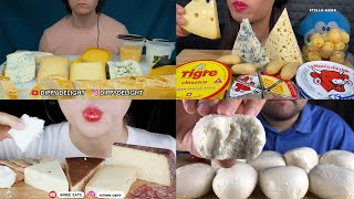 ASMR CHEESE FEAST COMPILATION  LEERDAMMER GORGONZOLA LANGRES ROQUEFORT ÉPOISSES GRUYÈRE [upl. by Oiratnom859]