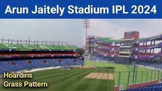 Arun Jaitely Stadium Delhi Preparations Started IPL 2024  Grass Pattern amp Hoardings Work Started [upl. by Stoddart]