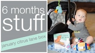 OLLIES 6 MONTHS TOYS amp PRODUCTS  Citrus Lane January Box Review [upl. by Reinnej]