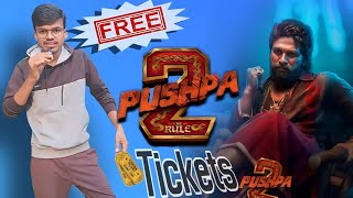 Free pushpa 2 tickets నీ కోసమే🥳🎥🤩😎Pushpa the ruleAllu arjun  we are friends [upl. by Kcid]