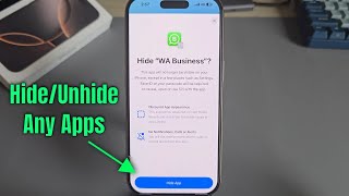 iPhone 16ProMax How to hide amp Unhide any apps [upl. by Suivatco]