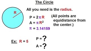 Geometry Ch 4  Geometric Figures 6 of 18 The Circle [upl. by Eilatam531]