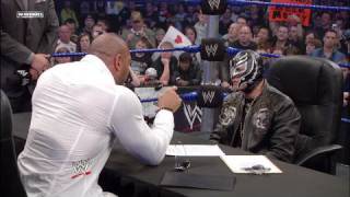 Rey Mysterio and Batistas contract signing [upl. by Woolcott]