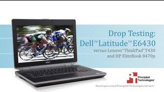 Drop test Dell Latitude E6430 vs HP EliteBook 8470p amp Lenovo ThinkPad T430 [upl. by Ellerihs]