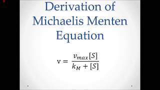 Michaelis Menten Explained and Derived [upl. by Anyalram]