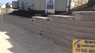 Nicolock Retaining Wall Pavers Walkway amp Landscape Design Hardscape York Pa  Ryans Lan [upl. by Enyt]