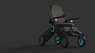 PHLEGON  Wheelchair for Paraplegic Users  Design Concept [upl. by Neehsas623]