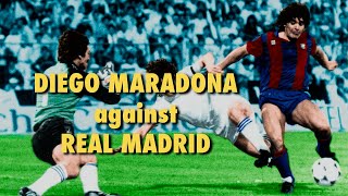 Diego Maradona vs Real Madrid  Goal amp Assist to Win El Clasico for Barca [upl. by Bergren]