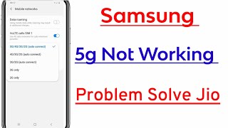 Samsung 5g Not Working Jio Problem Solve [upl. by Sabian104]