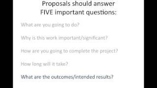 Writing Project Proposals [upl. by Deane599]