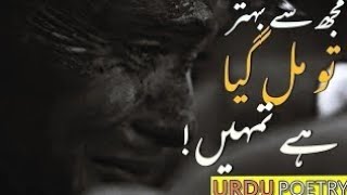 urdu poetry mujhse behtar to Mil Gaya hai tumhenurdu shayariurdu quotes urdu story urdu adab [upl. by Fang]