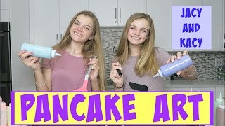 Pancake Art Challenge  Jacy and Kacy [upl. by Noyrb]