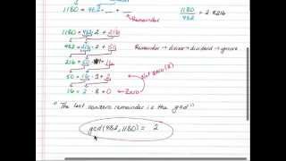 Euclidean Algorithm and GCDs Ex 1 [upl. by Arda369]