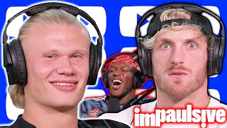 Erling Haaland Predicts KSI Loss Winning Premier League Dillon Danis vs Logan Paul  392 [upl. by Htbazile29]