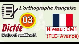 L’orthographe française  Dictée Avancé  03 [upl. by Namaan]