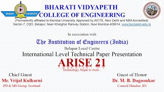 ARISE 21  International Level Technical Paper Presentation  Institution of Engineers India [upl. by Asiak]