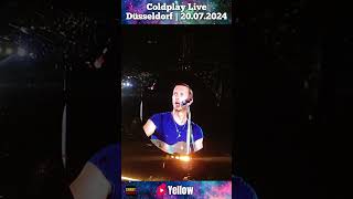 Coldplay  Yellow  Live in Düsseldorf  20072024  MERKUR SPIELARENA [upl. by Stafani]