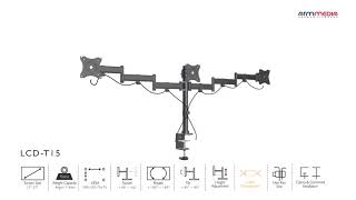 Крепление для трёх мониторов ARM media LCD T15 [upl. by Clementas]