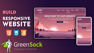 Creating a Responsive Website Using HTML CSS and JavaScript  GSAP Tutorial [upl. by Ecinereb853]