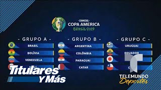 Lo mejor del sorteo de la Copa América ¿cómo quedaron los grupos  Telemundo Deportes [upl. by Trela]