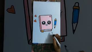 How to Draw a Cute Notebook For Kids shorts ytshorts trending drawing viralvideo notebook art [upl. by Nwahsan]